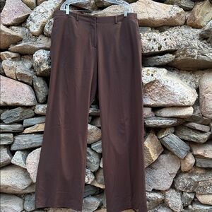 Coldwater Creek Dark Brown Wide Leg Dress Pants – L 18 Stretch Drape